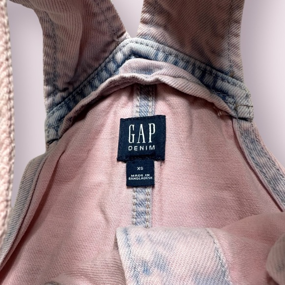 Set Of Two Toddler Girl Baby Gap Overall Dresses Blue And Pink Denim Sz XS & S - Picture 14 of 14